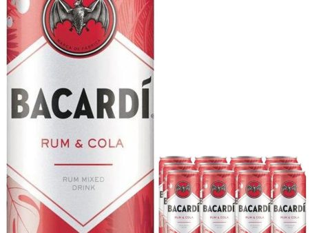 Bacardi Rum & Cola Premixed Cocktail Can Multipack, 12 x 250 ml Sale