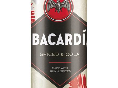 Bacardi Spiced Rum & Cola Premixed Cocktail Can, 250 ml For Cheap