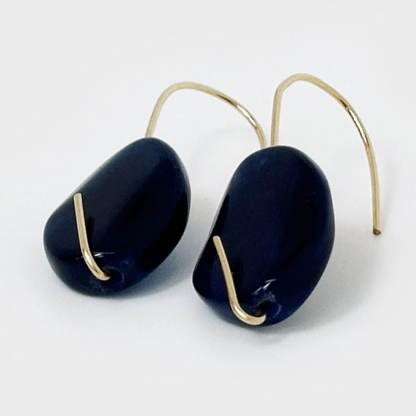 Midnight Blue| Gold Earrings Online