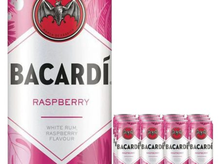 Bacardi White Rum Raspberry Spritz Premixed Cocktail Can Multipack, 12 x 250 ml Online