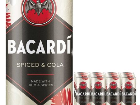 Bacardi Spiced Rum & Cola Premixed Cocktail Can Multipack, 12 x 250 ml Online Sale