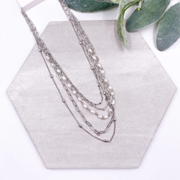 Meredith Necklace Silver For Discount