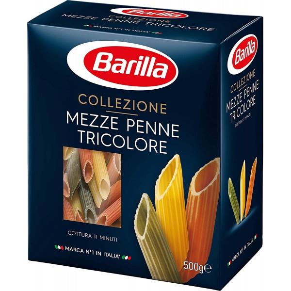 Barilla Durum Wheat Pasta Mezze Penne Tricolore Kosher 500gr (1 pack) Discount