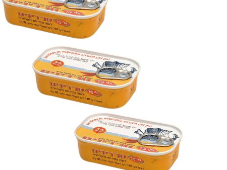 3X Sardines in Vegetable Oil with Piri Piri Kosher By Willi Food 110g Fashion