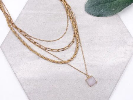 Druzy Necklace Ivory For Discount