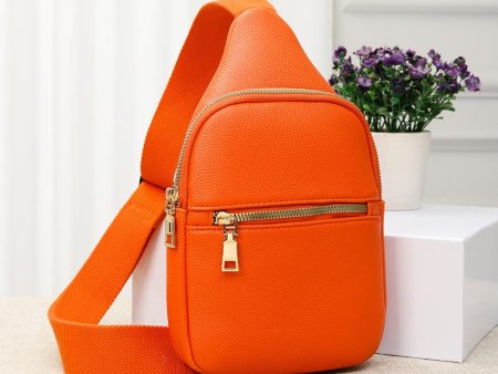 Leah Cross Body Sling Bag Orange For Cheap