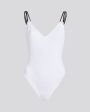 Lynn Ribbed One Piece Optic White   Noir Cheap