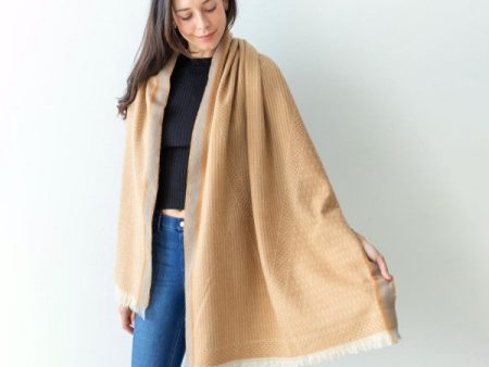 Beige Abstract Scarf Online Hot Sale