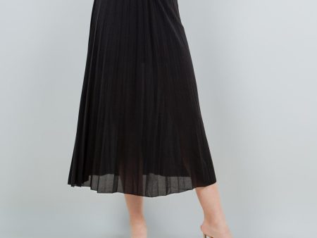 Betty High Waist Pleat Skirt Black For Cheap