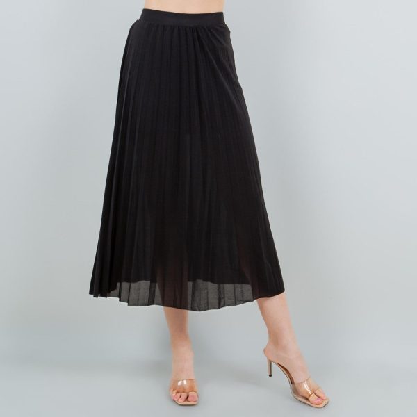 Betty High Waist Pleat Skirt Black For Cheap