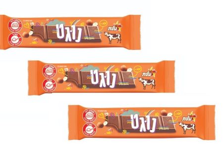 3x Milk Chocolate Bar Filled With Nougat Cream Kosher Para By Elite Israel 45g Cheap