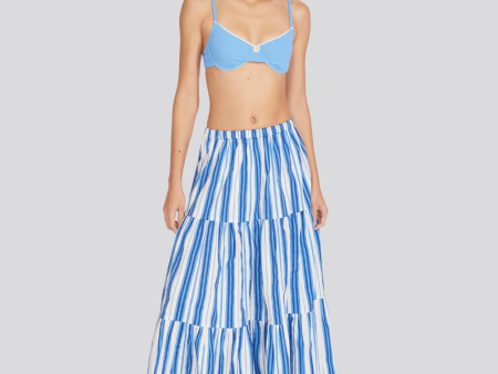 Addison Skirt Marina Blue Stripe Online now