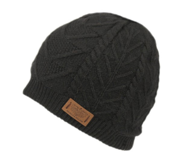 Cable Knit Beanie Black Online now