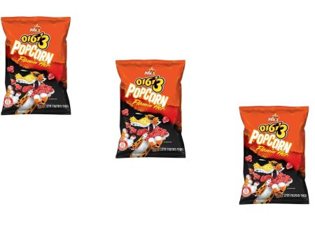 3x Tchitos Popcorn Flamin Hot Snack Flavored Kosher Elite Israel 60g Online Sale