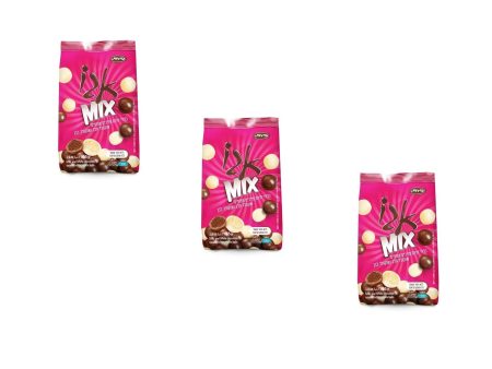 3 X Ego Mix Crispy Corn Balls Coated in White & Milk Chocolate Kosher Israel 55g For Cheap