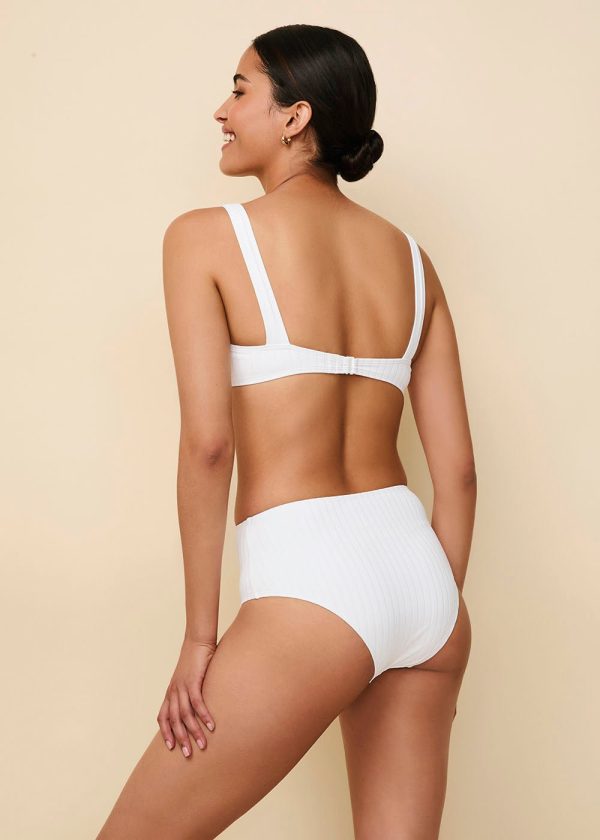 Lilo Ribbed Bikini Top Optic White For Cheap