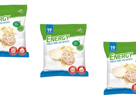 3X Energy Rice Crackers Coated in White Chocolate Kosher Israeli Product 70g Online now