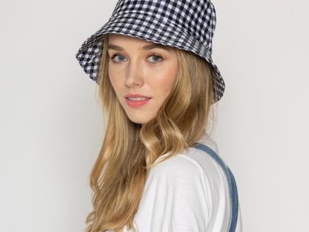 Gingham Bucket Hat Black Supply