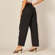 Black High Waisted Straight Leg Pants Sale