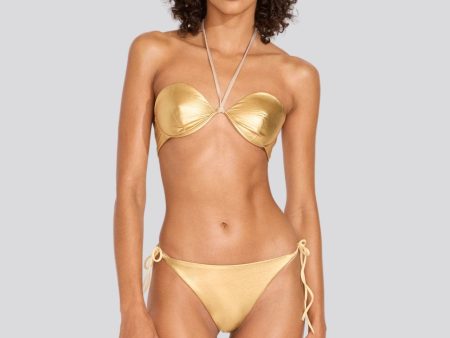 Pia Bikini Top Gold Sale