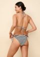 Iris Ribbed Bikini Top Noir Optic White Stripe Online