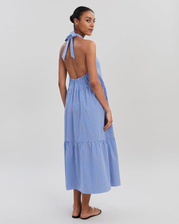 Kai Dress French Navy Stripe on Sale