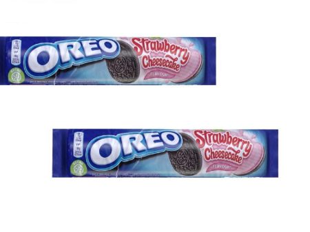 2 x Oreo Sandwich Cookies Strawberry Cheescake Filling  Kosher 154g Online now