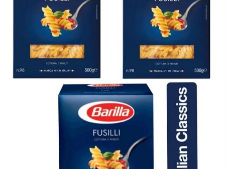 Barilla Durum Wheat Pasta Fusilli Kosher 500gr (3 pack) Discount