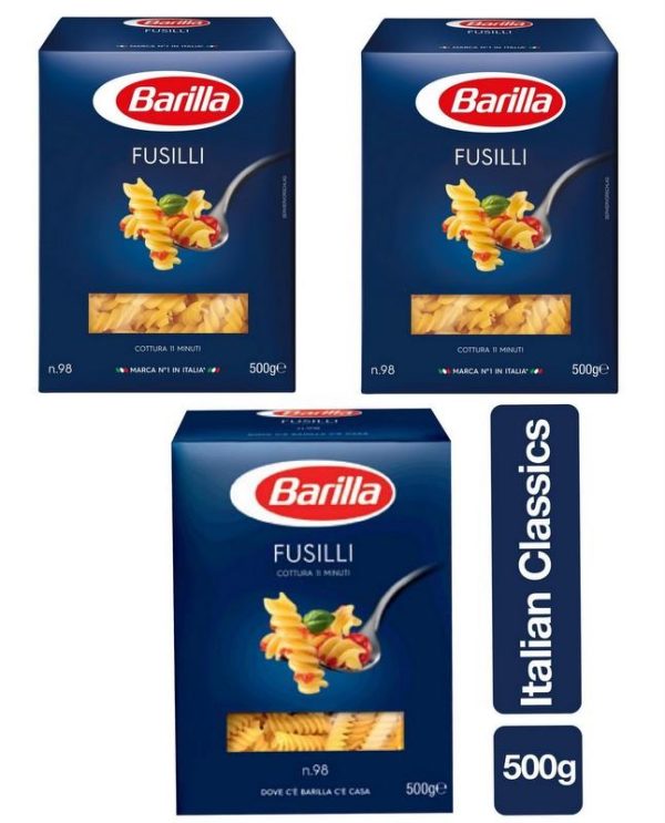 Barilla Durum Wheat Pasta Fusilli Kosher 500gr (3 pack) Discount