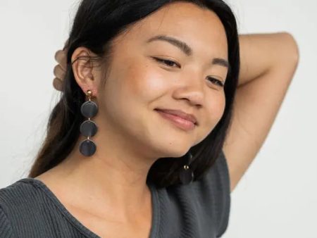 Elle Earrings Black For Cheap