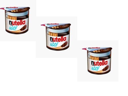 3x Nutella & Go Breadsticks with Chocolate Spread Snack Kosher Dairy 52g Online Hot Sale