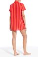 Cabana Dress Berry and Coral Orange Oxford Stripe Fashion