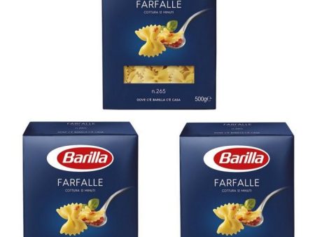 Barilla Durum Wheat Pasta Farfalle Kosher 500gr (3 pack) For Discount