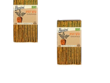 2x Panini Long Crackers Rye flour & Carrot Flavored Kosher Carmit Israel 130g Online Hot Sale