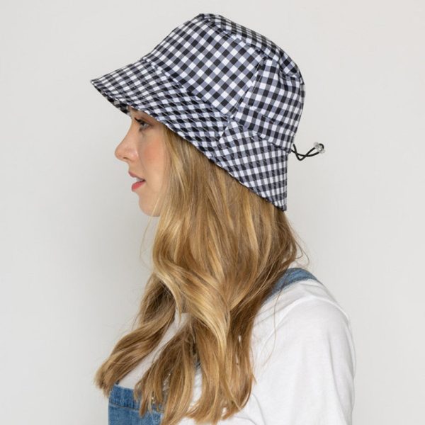 Gingham Bucket Hat Black Supply