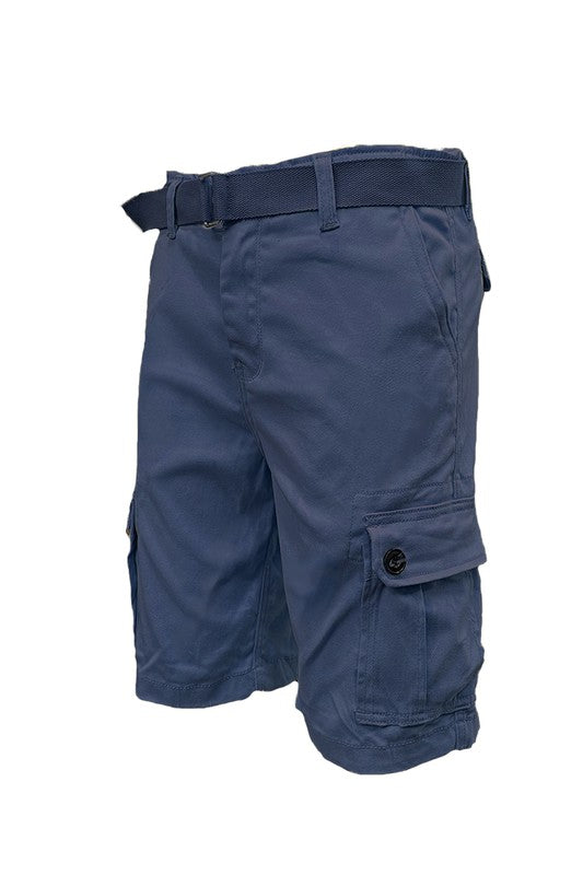 Belted Cargo Shorts Navy Sale