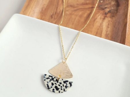 Ava Necklace Black White Dot For Sale