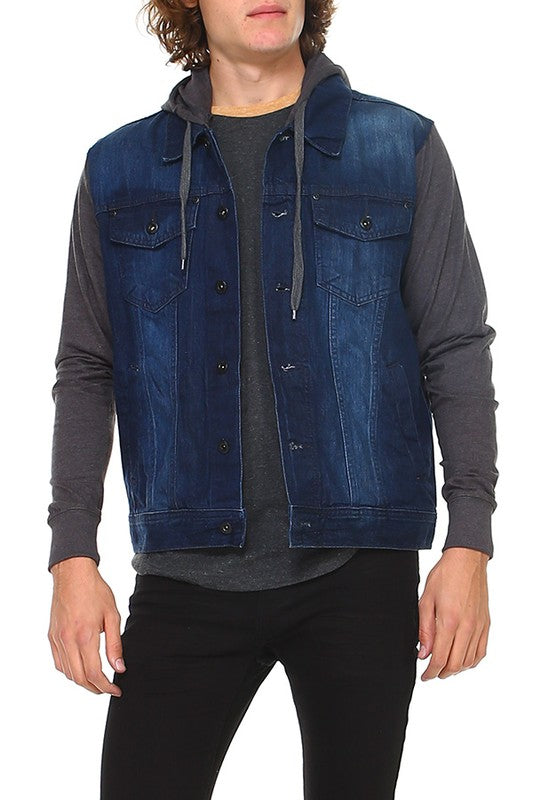 Hooded Denim Jacket Fashion