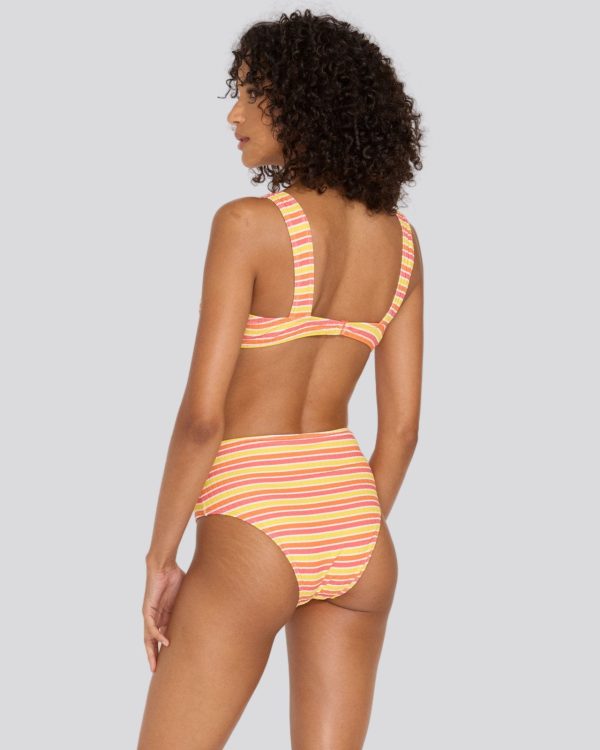 Lilo Ribbed Bikini Top Sorbet Stripe Supply