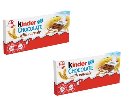 2x Pack of Kinder Country Chocolate With Cereals Bars Kosher 94g Sale