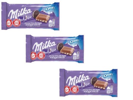 3x Milka Oreo Original Chocolate Snack Bar Kosher Dairy  100g Online Sale