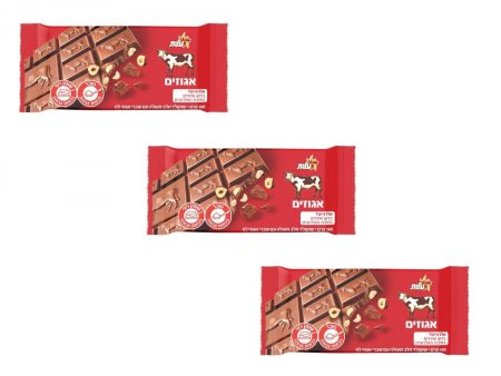 3x Milk Chocolate With Hazelnuts Kosher Dairy Para By Elite Israel 100g Online now