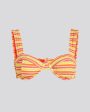 Lilo Ribbed Bikini Top Sorbet Stripe Supply