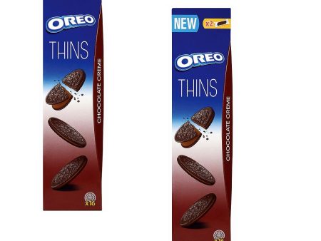 2 x Oreo Thins Sandwich Cookies Chocolate Filling 16 Pcs Kosher 96g Online