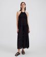 Kai Dress Leaf Eyelet Noir Cheap