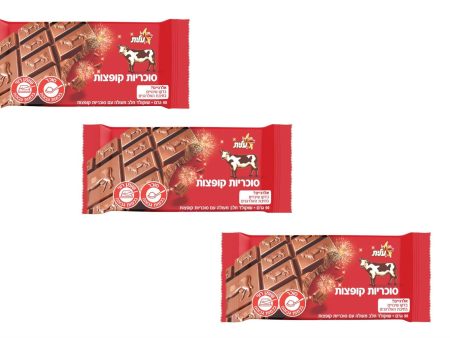 3x Milk Chocolate With  Pop Rocks Kosher Para By Elite Israel 90g For Sale