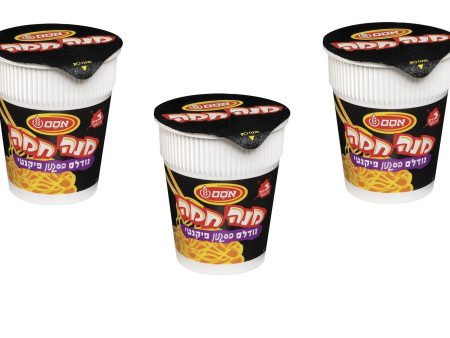 3X Mana Chama Instant Meal Cup Spicy Noodles Kosher Osem Israel  70g Online Hot Sale