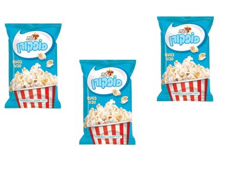 3x Elite Natural Popcorn Flavored Bag Kosher Israel Product 65g Online Sale