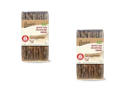 2x Panini Long Crackers Rye flour & Sesame Flavored Kosher Carmit Israel 130g Cheap