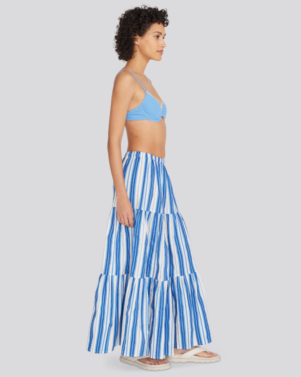 Addison Skirt Marina Blue Stripe Online now